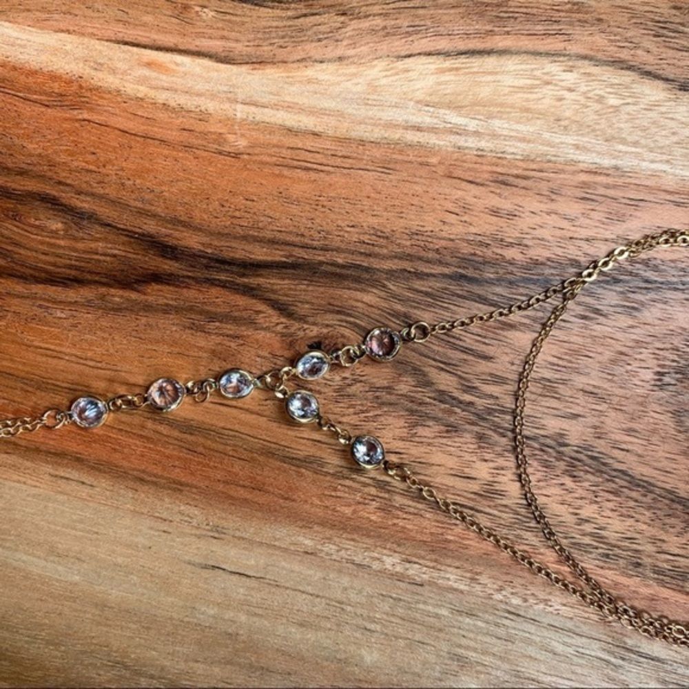 Boho Gold & Rhinestone Hand Chain Bracelet - Picture 5 of 8